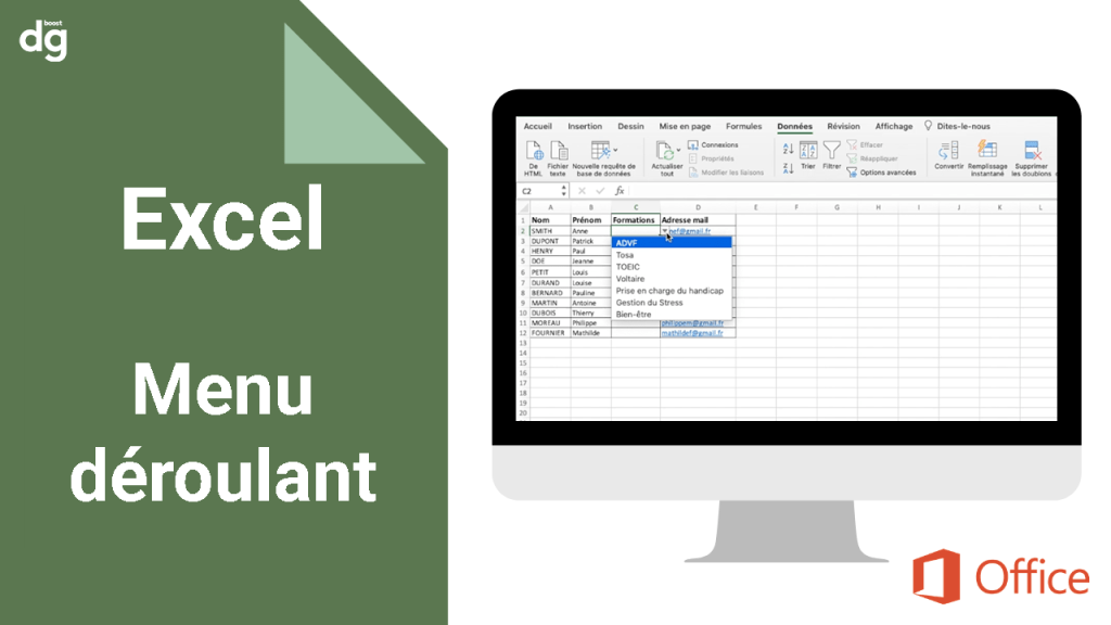 liste deroulante excel